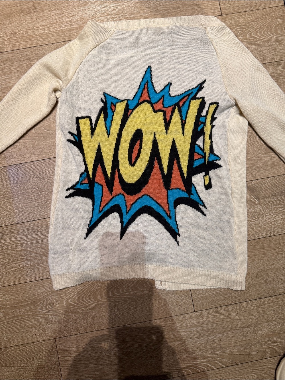 VINTAGE “WOW" Pop Art Cardigan